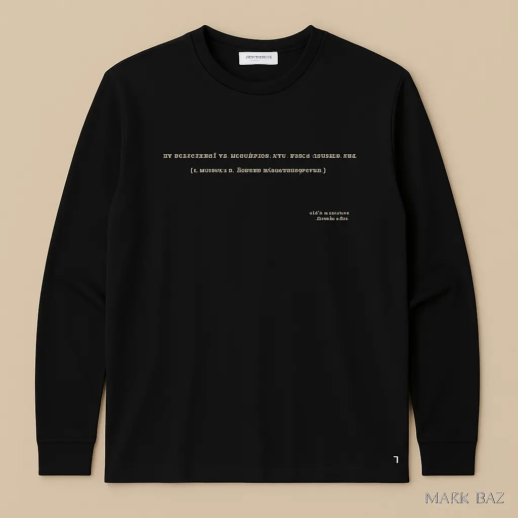 تی‌شرت آستین‌بلند مردانه SORBINO مشکی استوک اورجینال