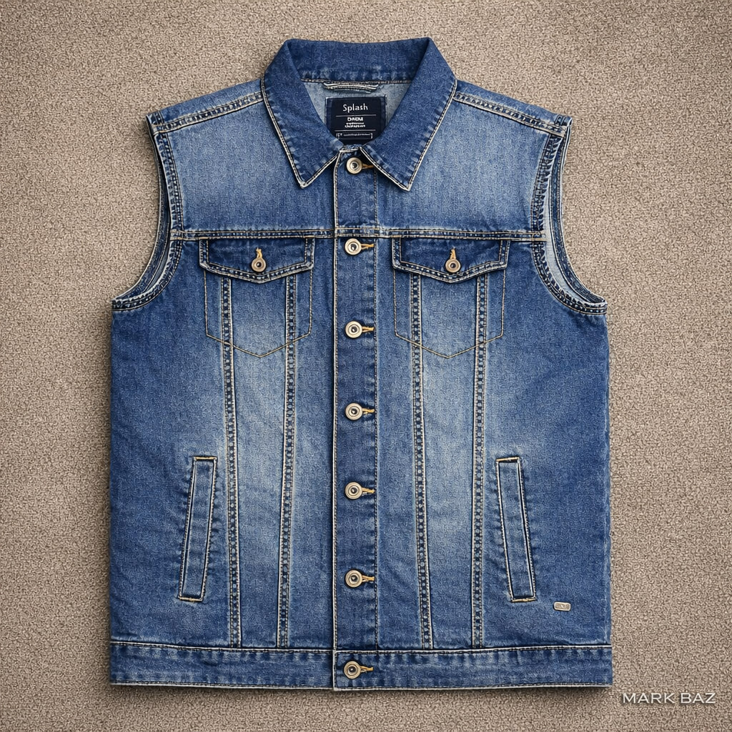 جلیقه جین مردانه و زنانه اورجینال Splash | خرید استوک مارکباز