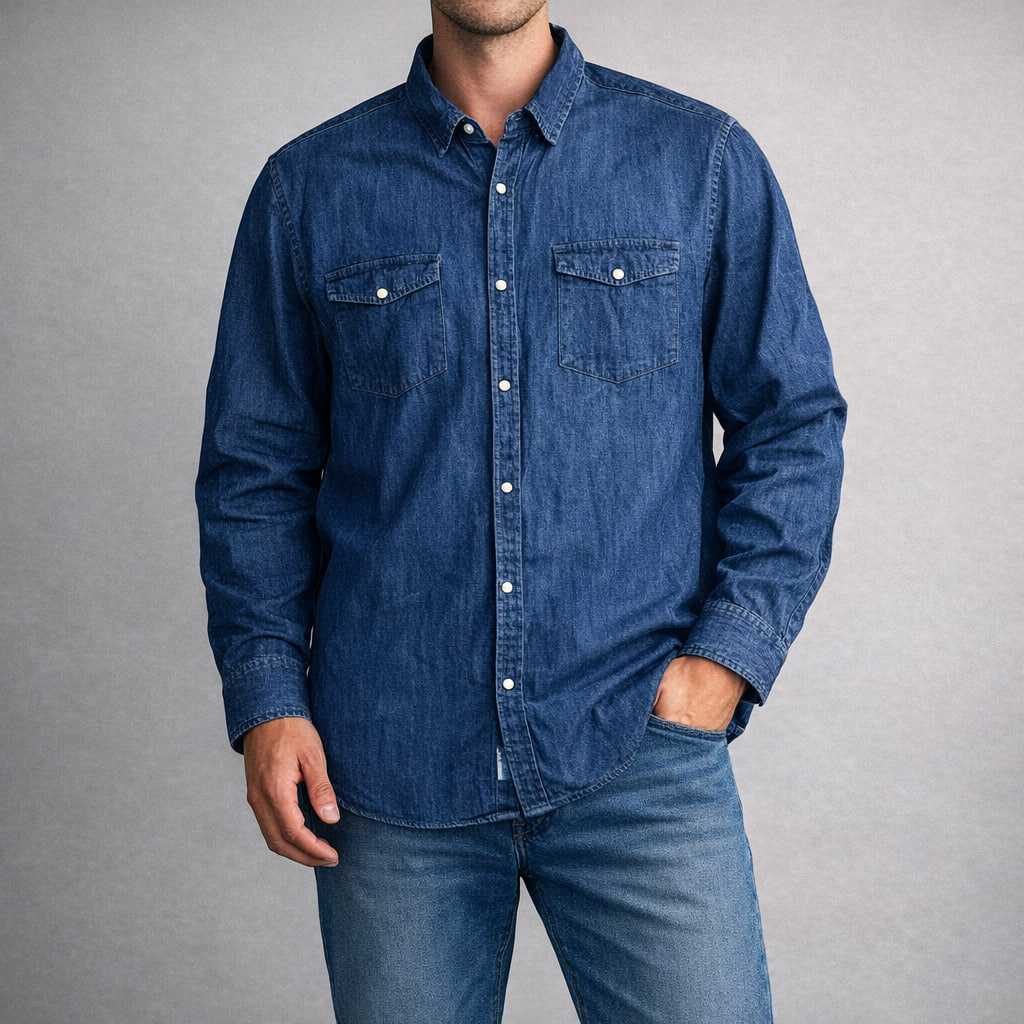 پیراهن جین مردانه اورجینال Lee Cooper استوک | سایز XL | استوک مارک باز