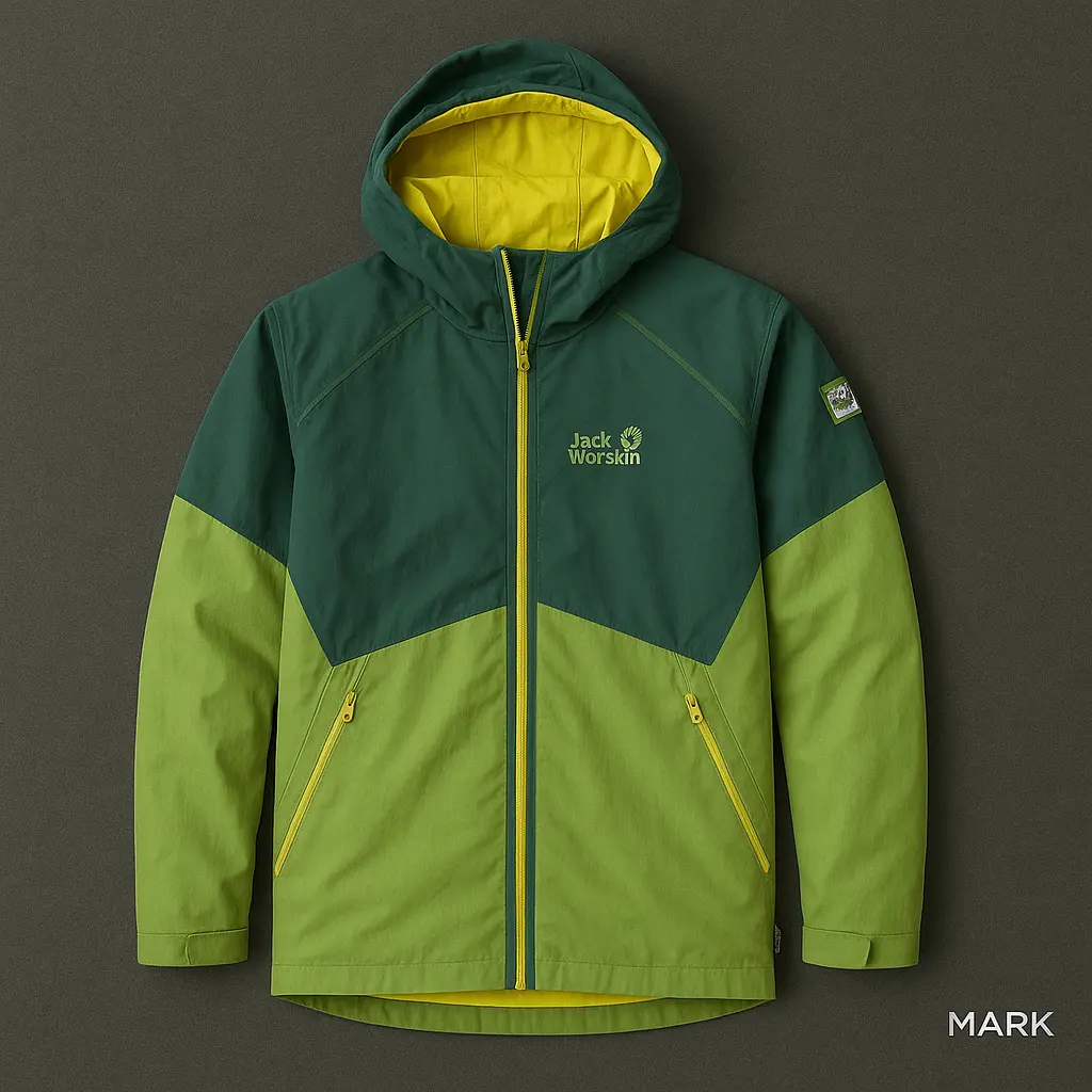 کاپشن اورجینال Jack Wolfskin سبز  استوک ساخت ویتنام