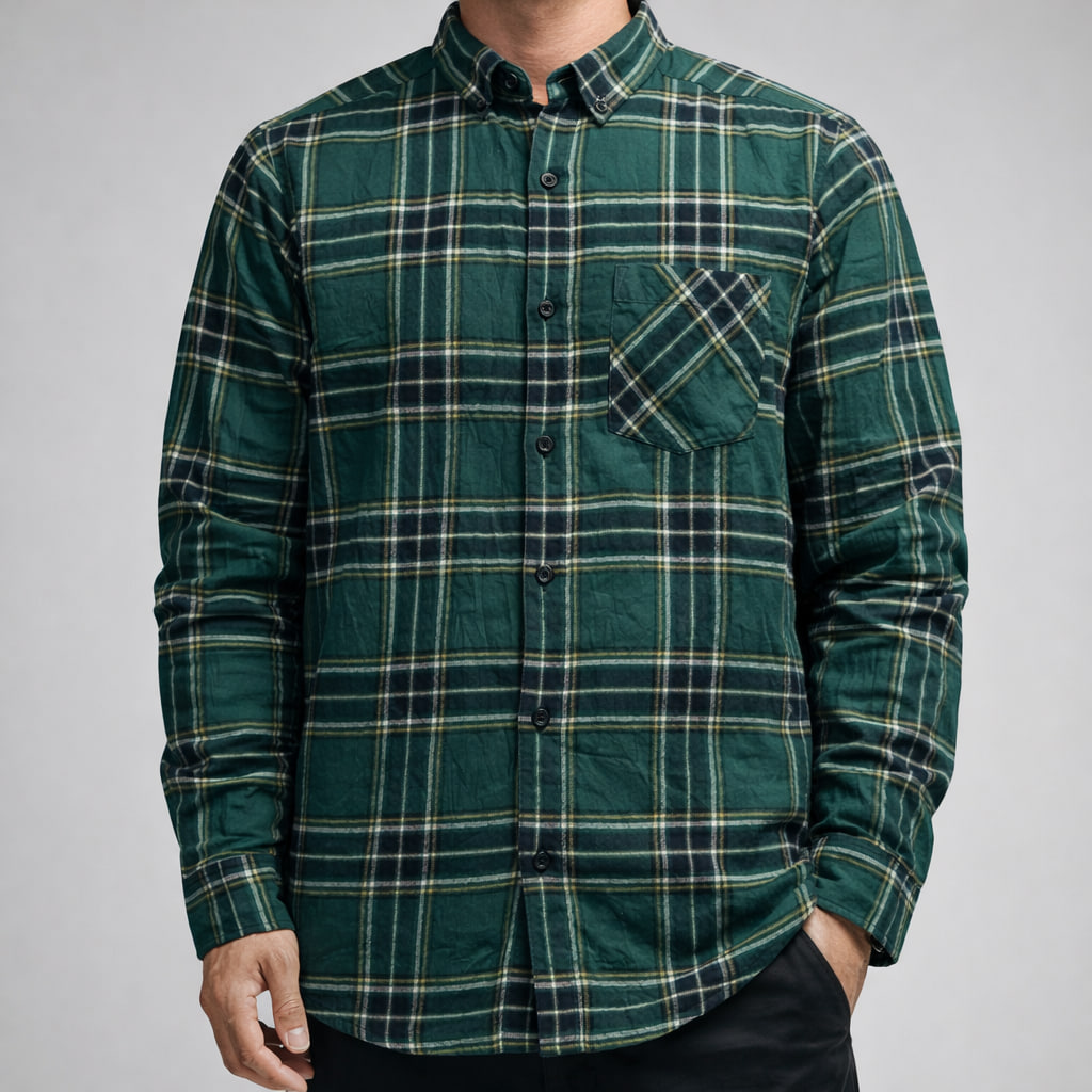 پیراهن پشمی چهارخانه مردانه استوک New Look | سایز M استوک اورجینال