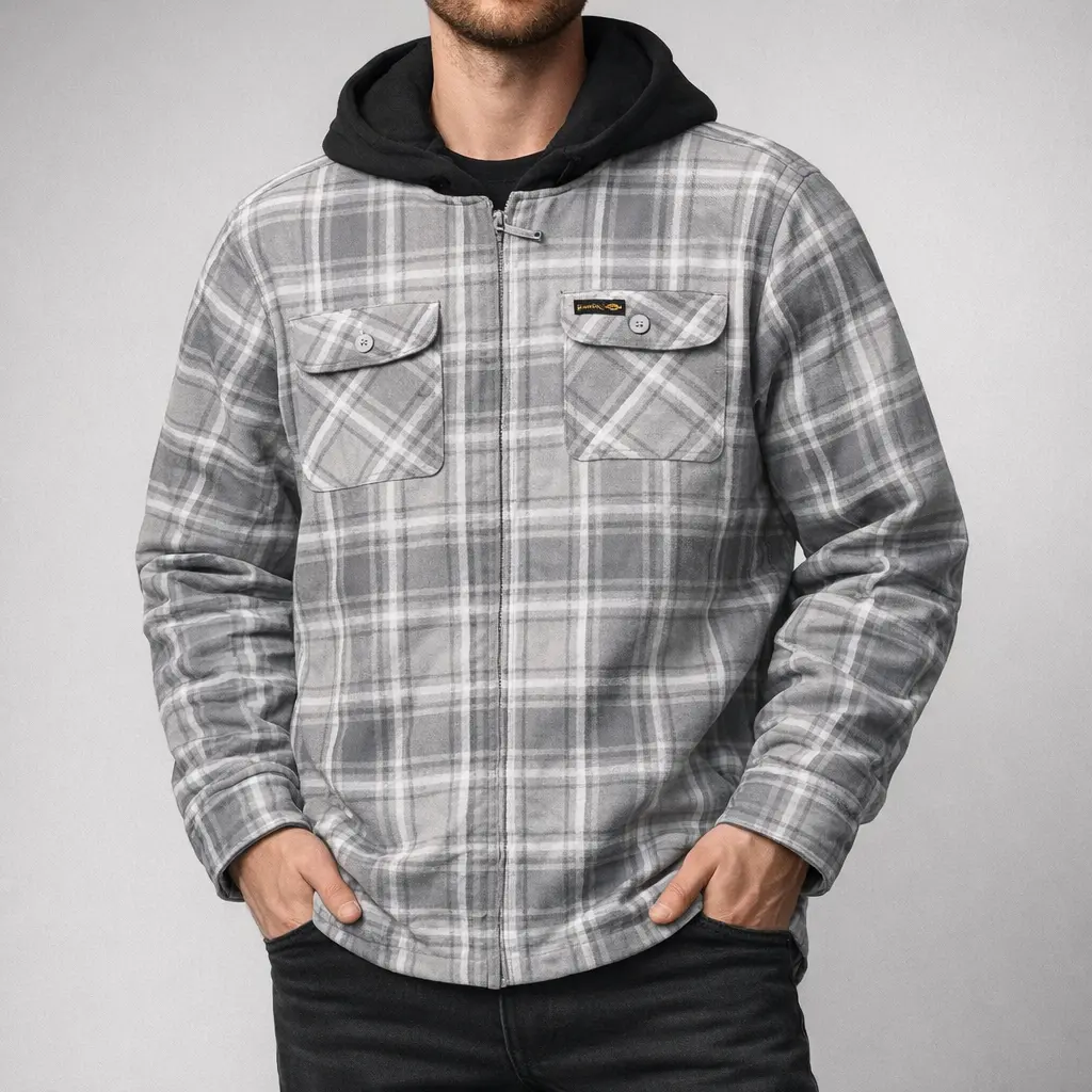 پیراهن پشمی آستر‌دار کلاه‌دار Bench استوک اورجینال | استوک مارک باز