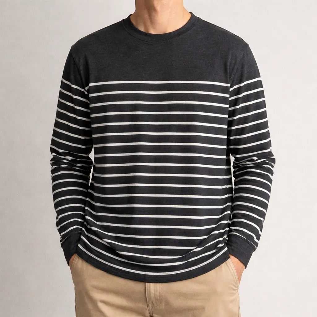 تیشرت آستین‌بلند مردانه GAP اورجینال | سایز میدیوم | استوک مارک باز