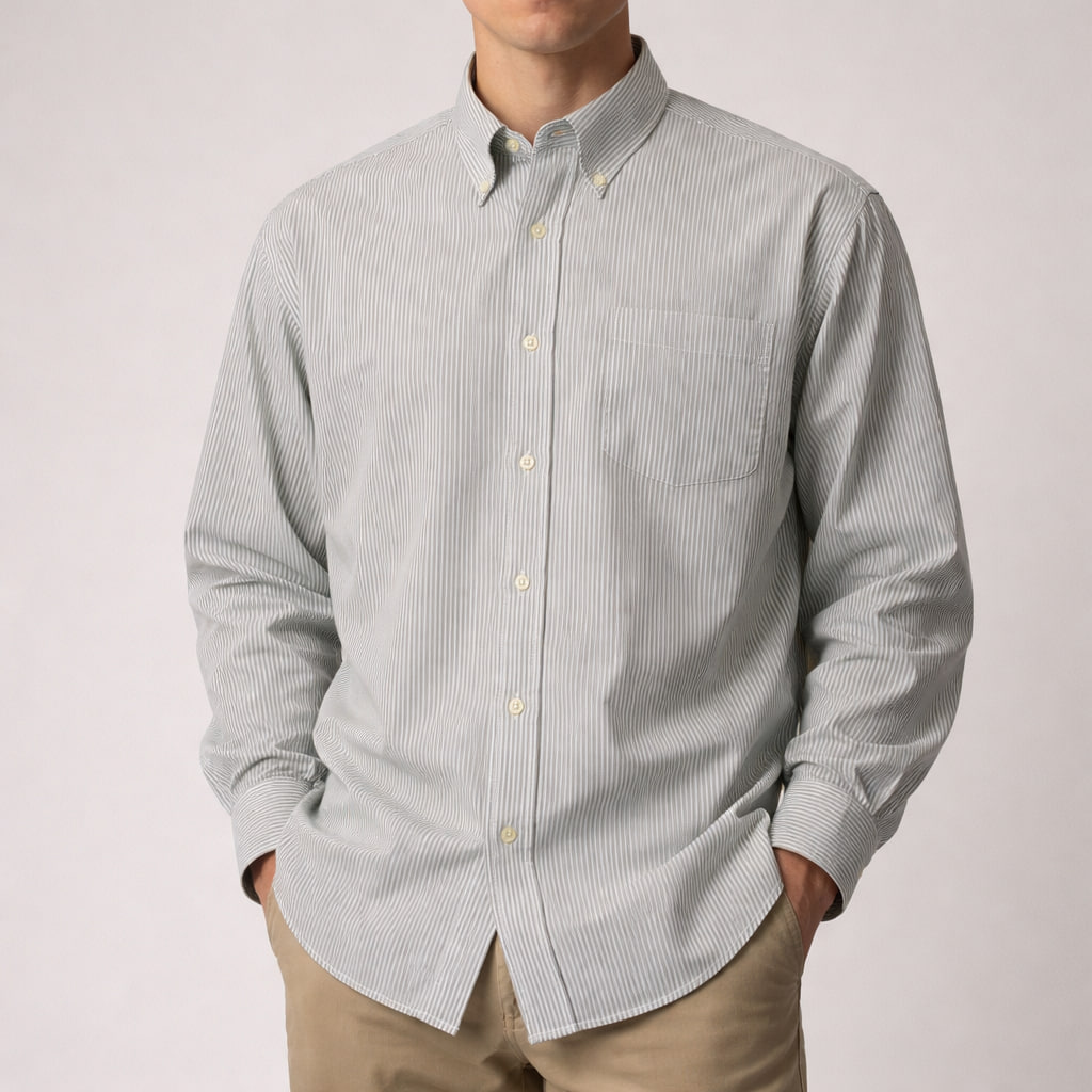 پیراهن مردانه راه‌راه L.L.Bean سایز XXL | استوک اورجینال – استوک مارک باز