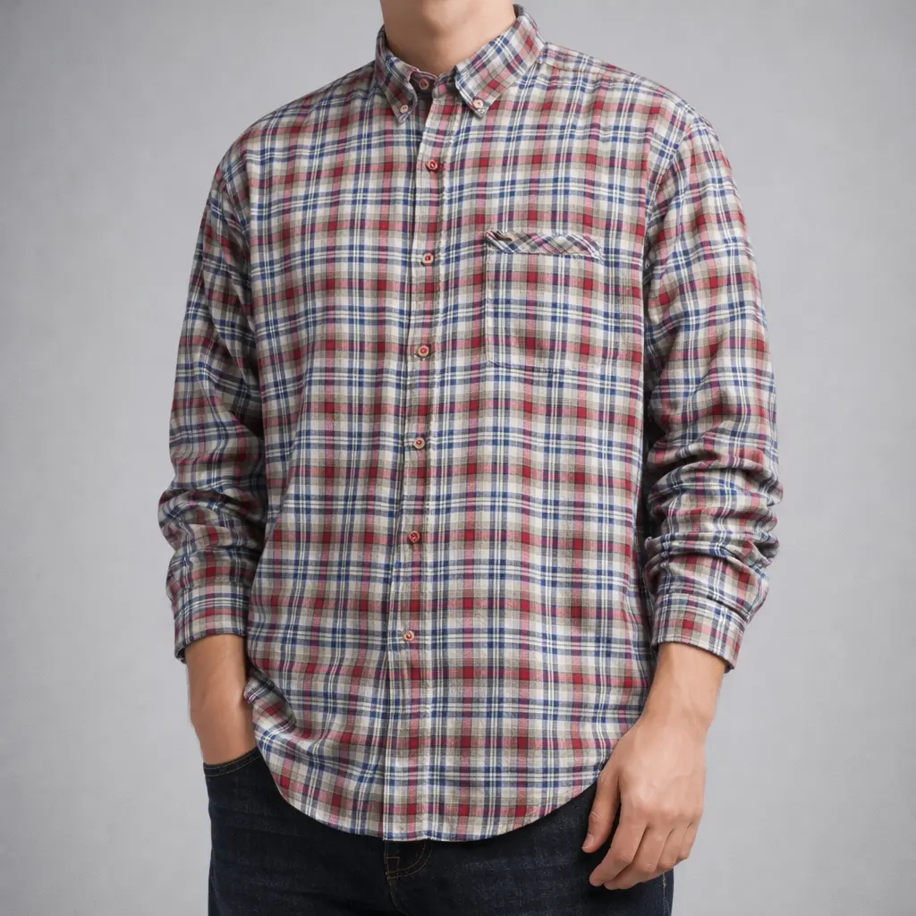 پیراهن پشمی  چهارخانه مردانه استوک اورجینال- سایز L | استوک مارکباز