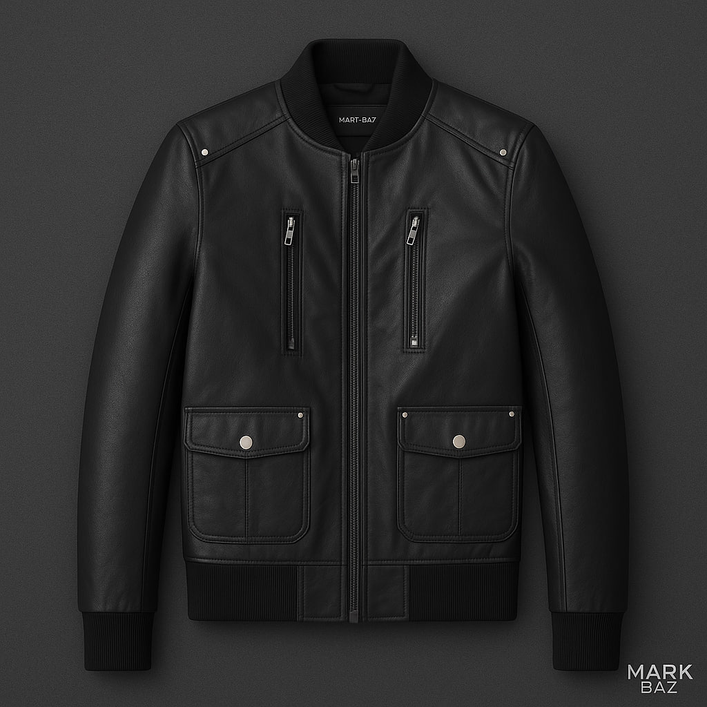 کت چرمی طبیعی Bershka ااستوک اورجینال | سایز اسمول| استوک مارک باز