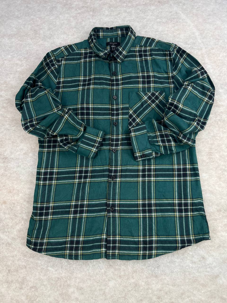 پیراهن پشمی چهارخانه مردانه استوک New Look | سایز M استوک اورجینال