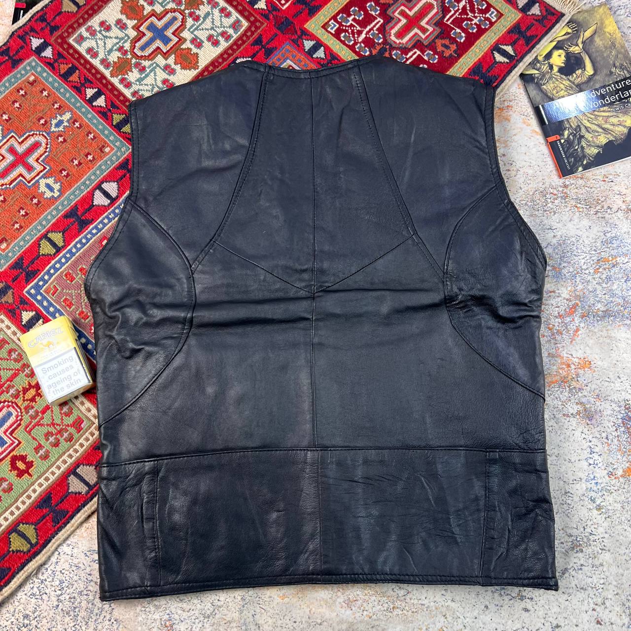 جلیقه چرم مردانه اصل آمریکایی - چرم طبیعی استوک | استوک مارک باز