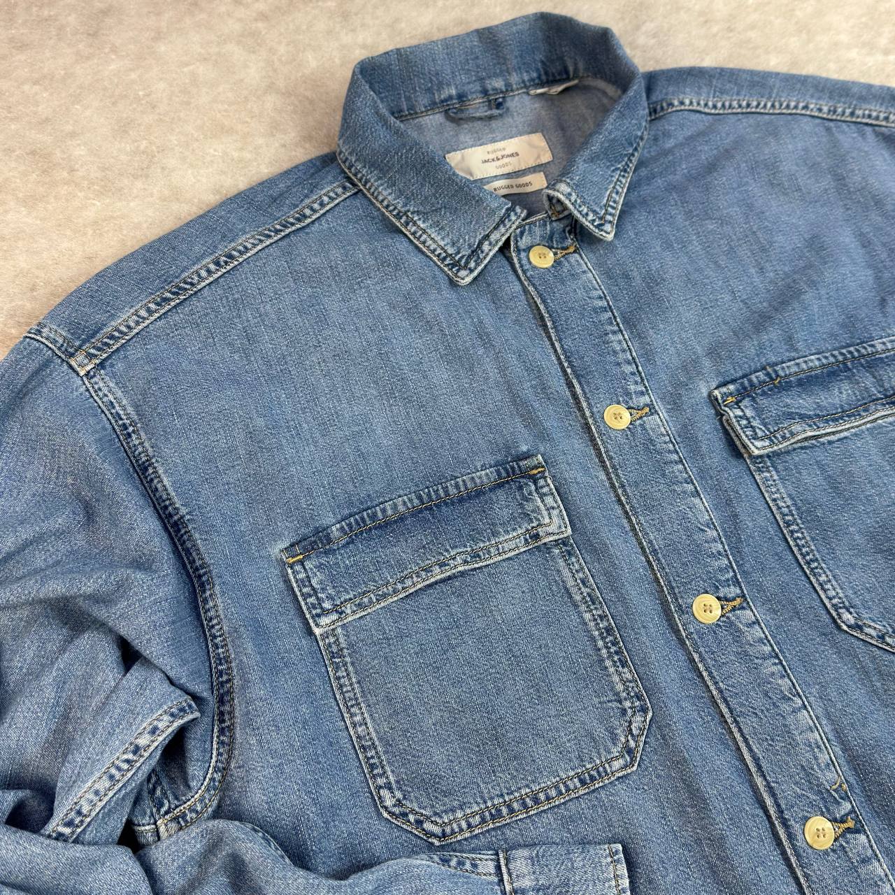 خرید پیراهن جین مردانه جک جونز-سایزXL- استوک  اورجینال | استوک مارک باز