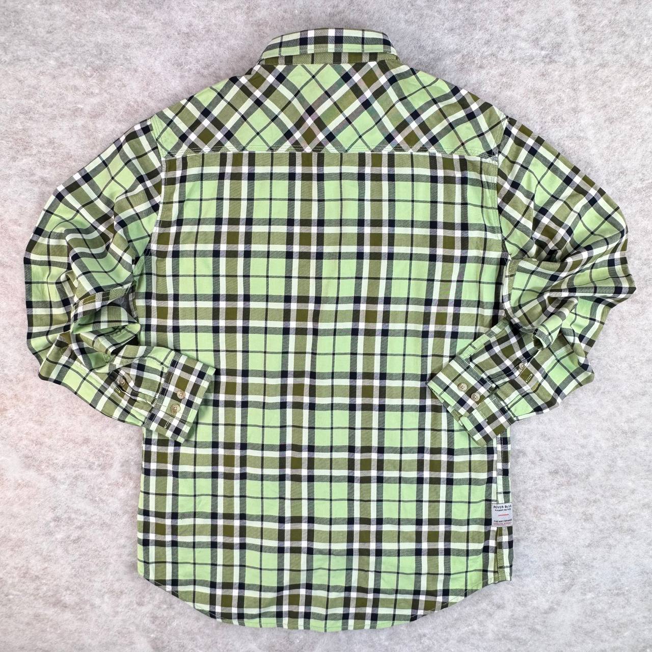 پیراهن پشمی چهارخانه مردانه River Blue سایز L | استوک اورجینال-استوک مارکباز