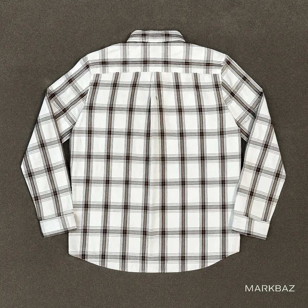 پیراهن اورجینال چهارخانه پشمی نازک چهارفصل مردانه |  استوک مارکباز