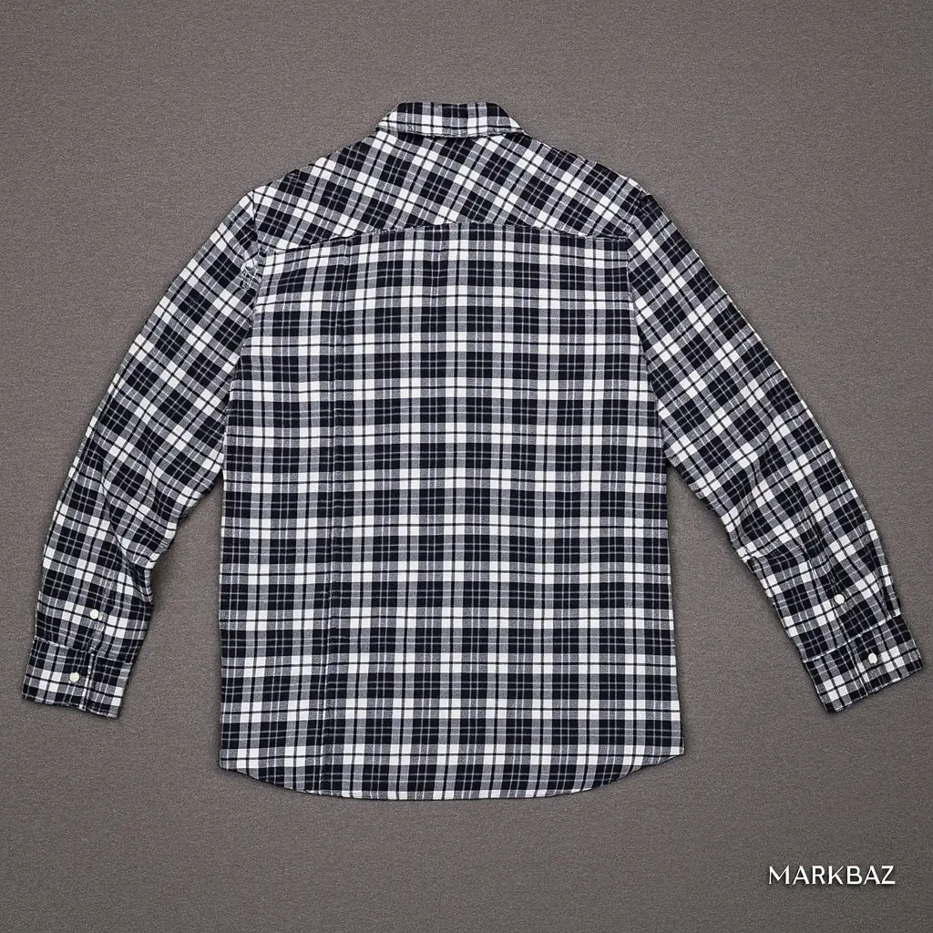 پیراهن چهارخانه مردانه Lee Cooper استوک اورجینال کتان خالص | استوک مارکباز