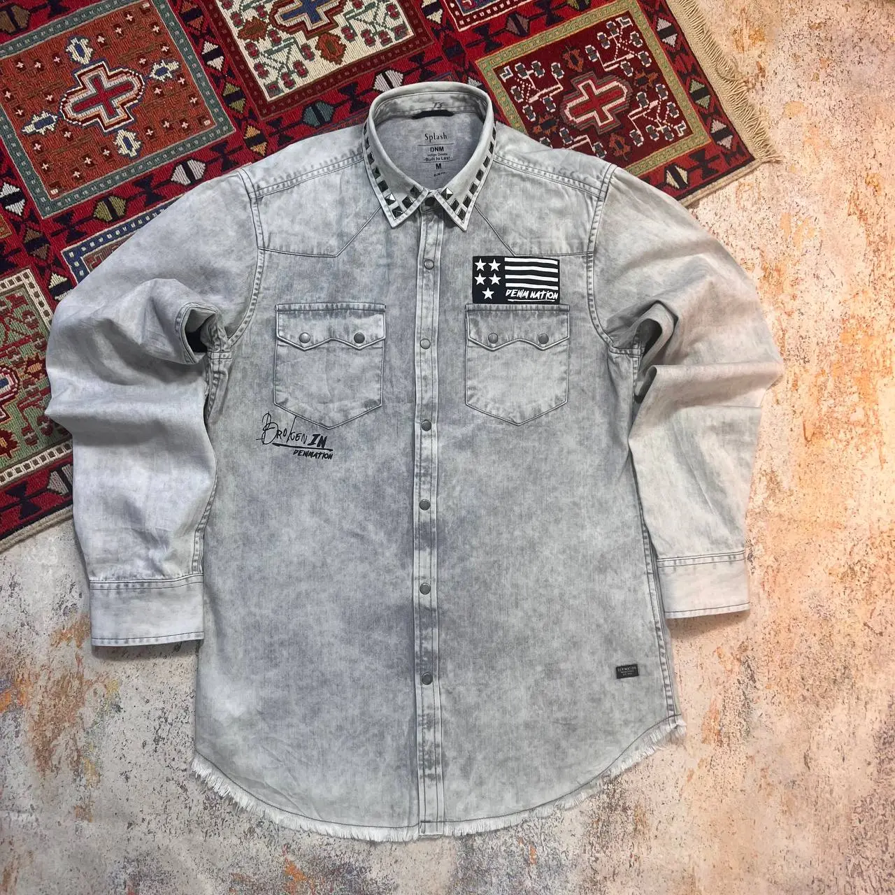 پیراهن جین طوسی استوک اورجینال Splash | خرید از استوک مارک باز