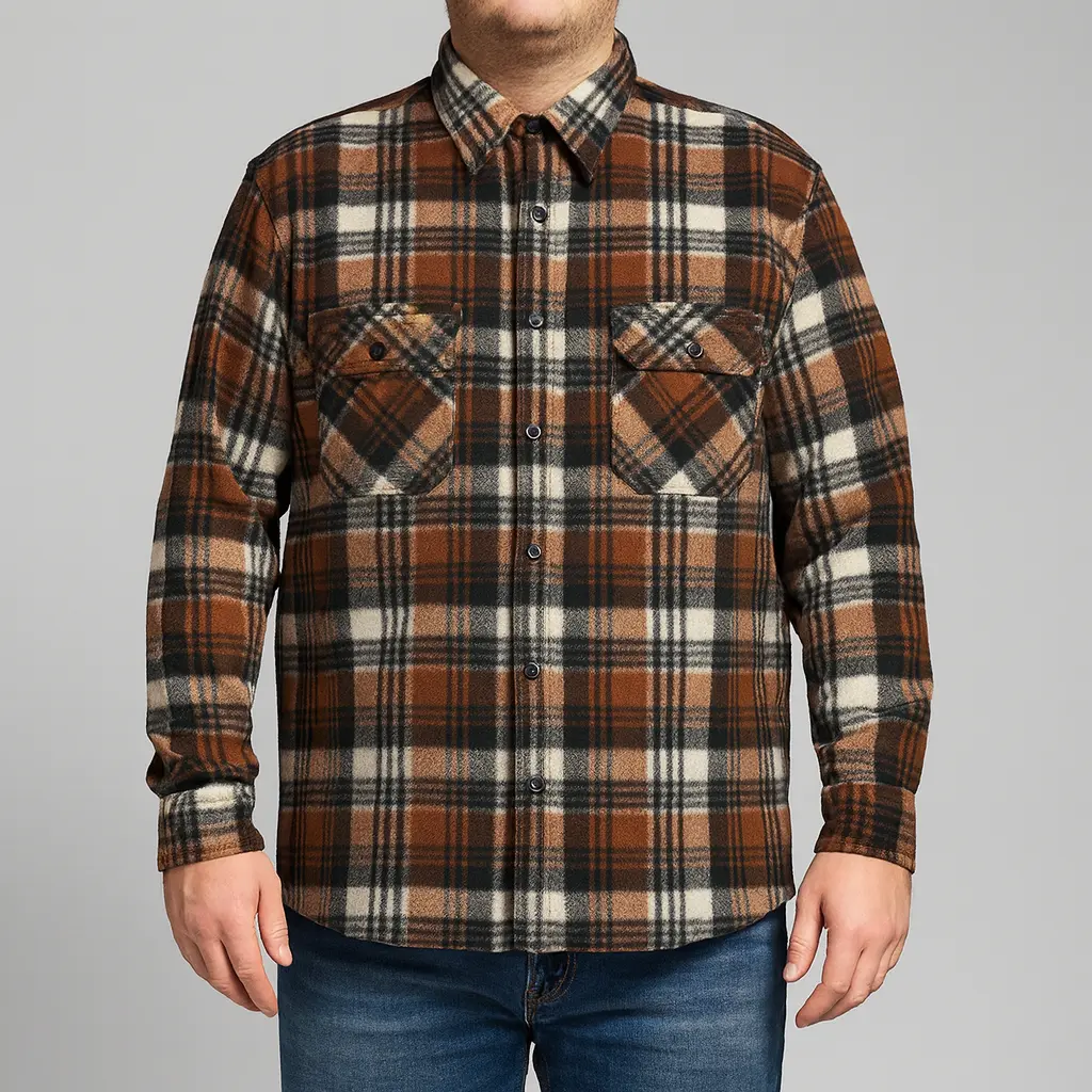 پیراهن پشمی چهارخانه فِلانل استوک اورجینال مردانه XXL| استوک مارکباز