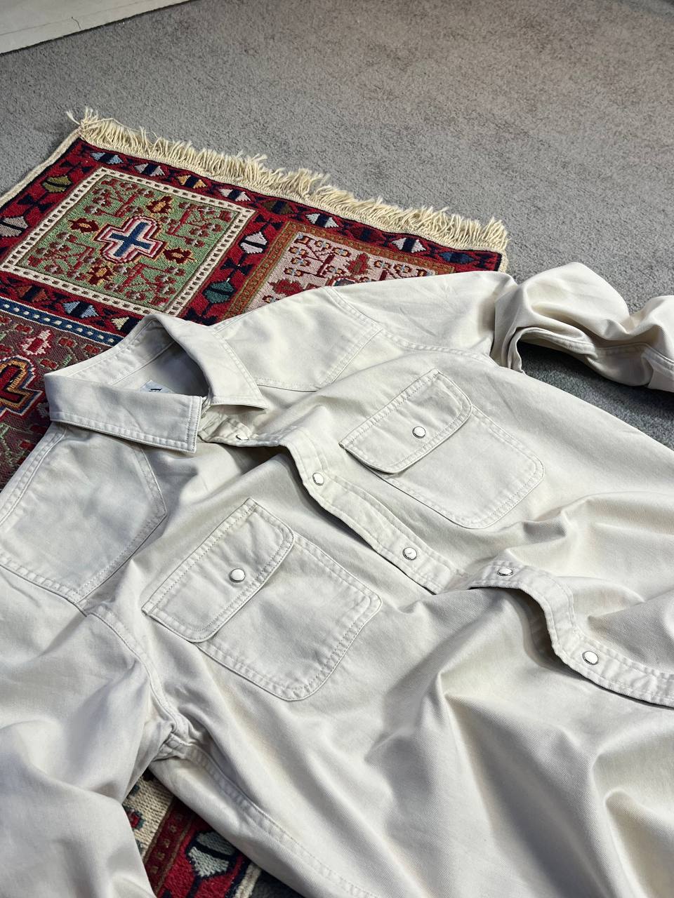 پیراهن مردانه ZARA استوک اورجینال | کتان 100٪ با فیت آزاد – استوک مارک باز