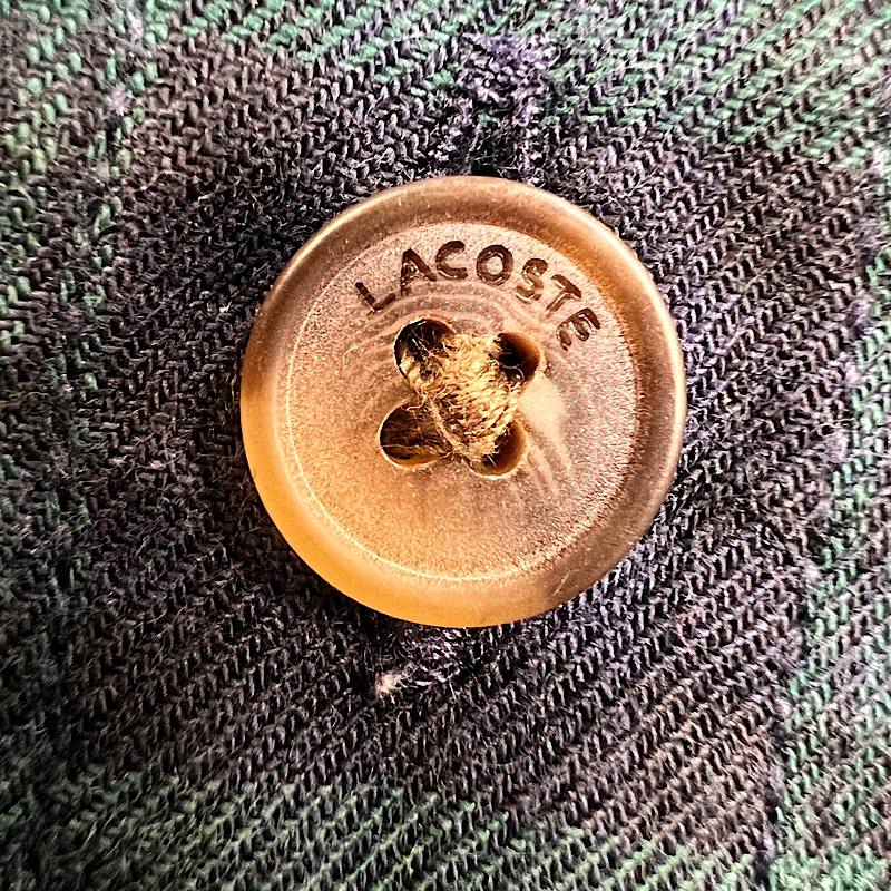 پیراهن چهارخانه لاکوست اورجینال | کتان 100٪ | استوک مارک باز