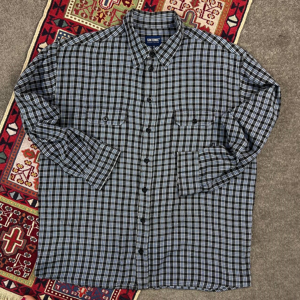 پیراهن چهارخانه مردانه پنبه‌ای استوک اورجینال | سایز XL -استوک مارکباز