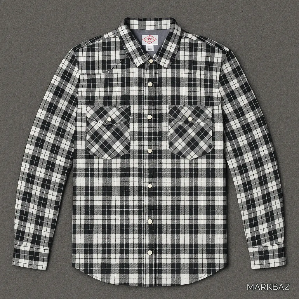 پیراهن چهارخانه مردانه Lee Cooper استوک اورجینال کتان خالص | استوک مارکباز