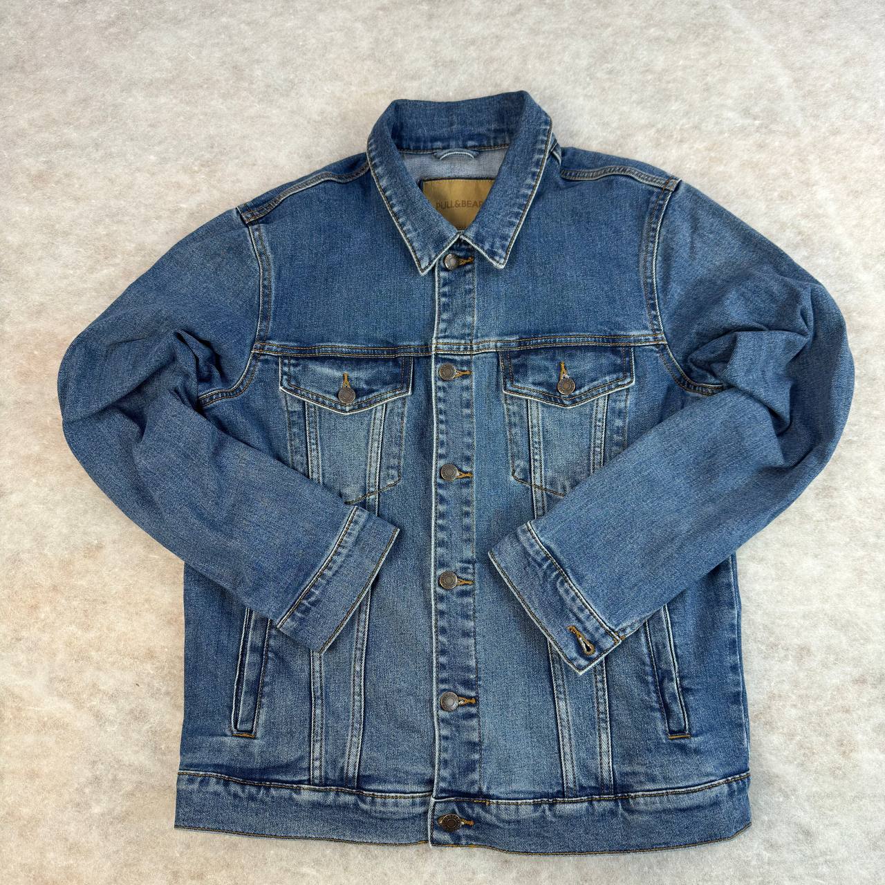 کت لی مردانه Pull&Bear استوک اورجینال | جین آبی کلاسیک-استوک مارکباز