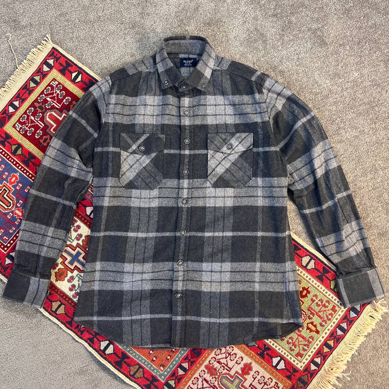 پیراهن فلانل چهارخانه اورجینال مردانه | سایز s | استوک مارک باز