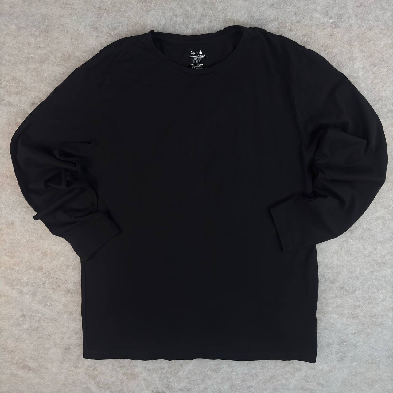 تیشرت آستین‌بلند مردانه Splash مشکی | سایزL  اورجینال-استوک مارکباز