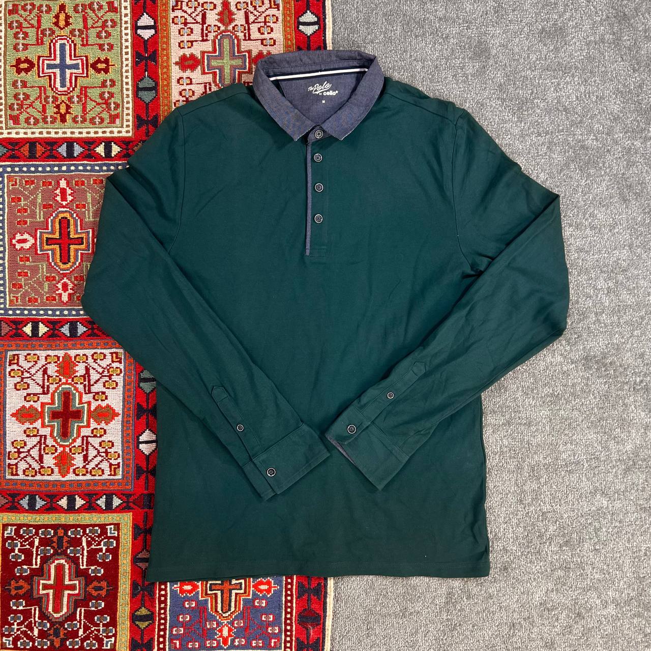 پولوشرت آستین‌بلند مردانه C&A Cello استوک اورجینال | استوک مارک باز