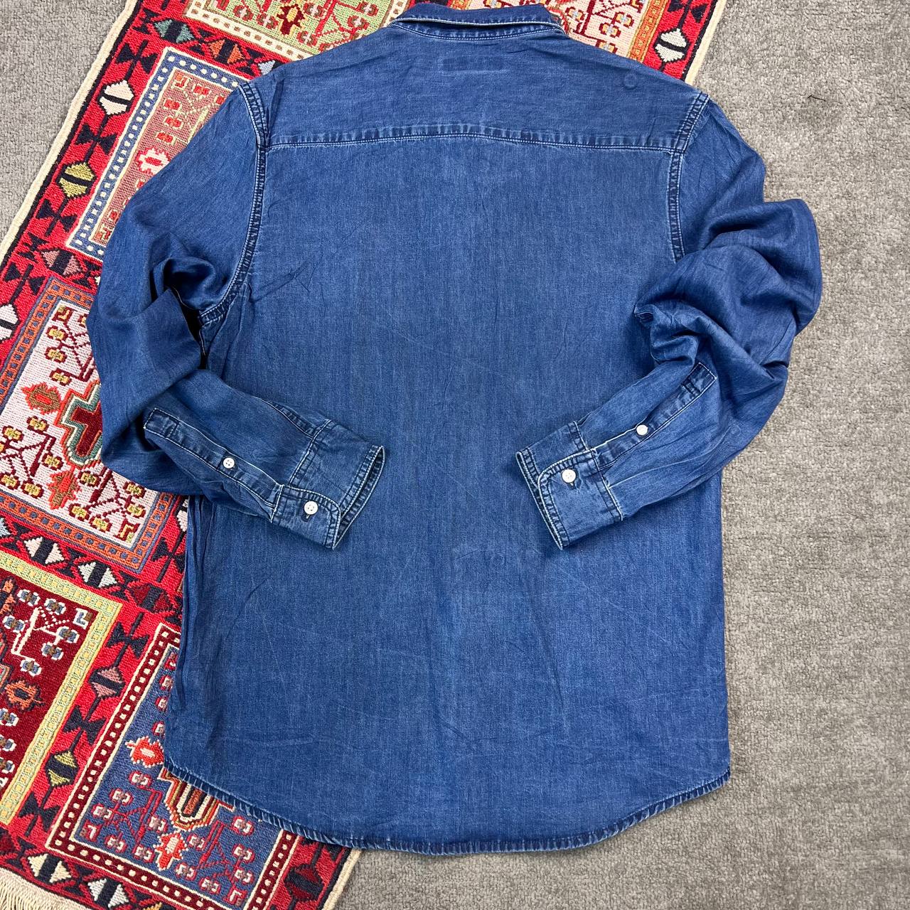 پیراهن جین مردانه Wood State -استوک اورجینال-=سایز M |  استوک مارک باز