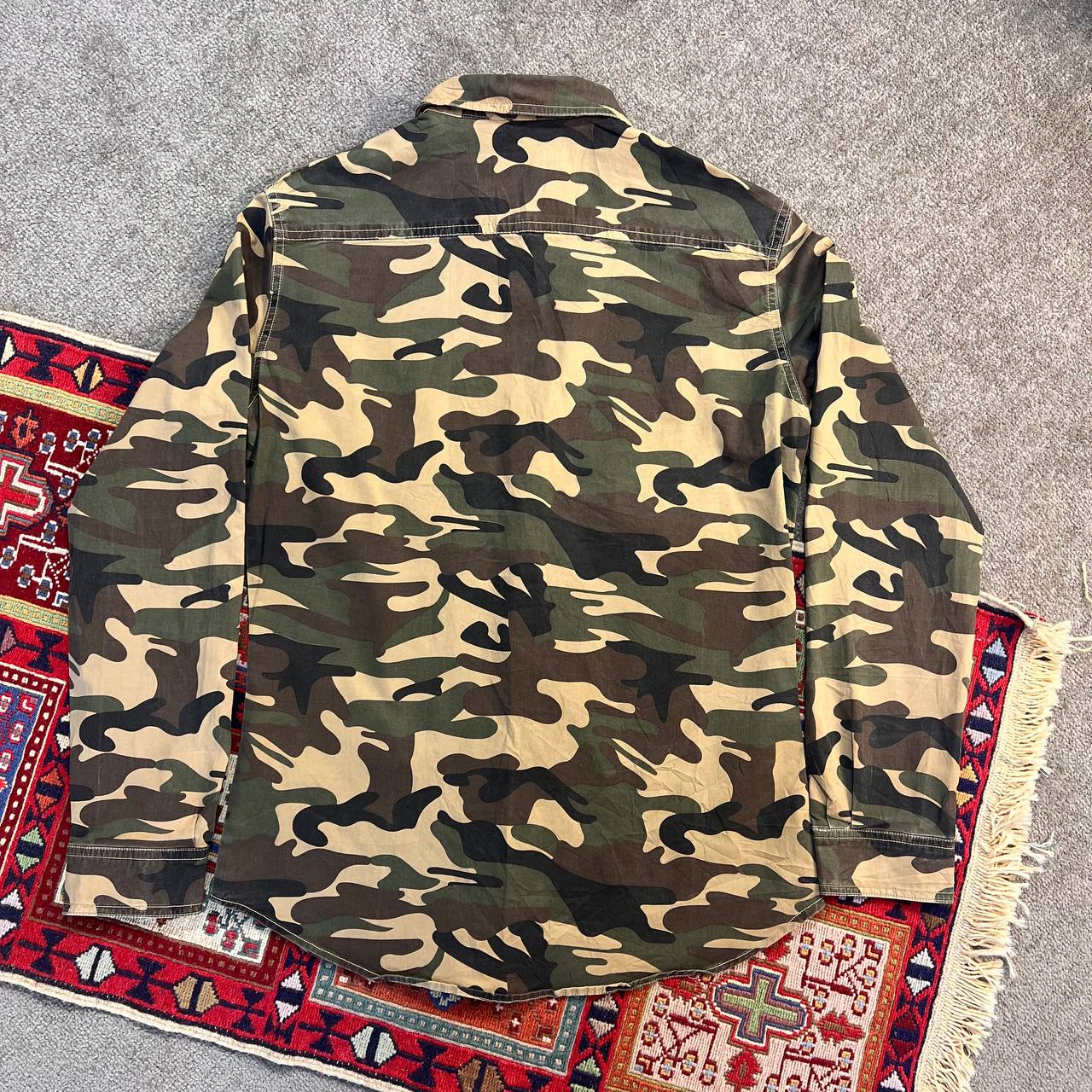 پیراهن چریکی طرح نظامی مردانه | سایز میدیوم | خرید از استوک مارک باز