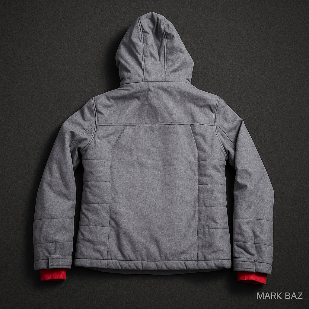 کاپشن زمستانی مردانه Sublevel با زیپ مورب قرمز – استوک اروپایی