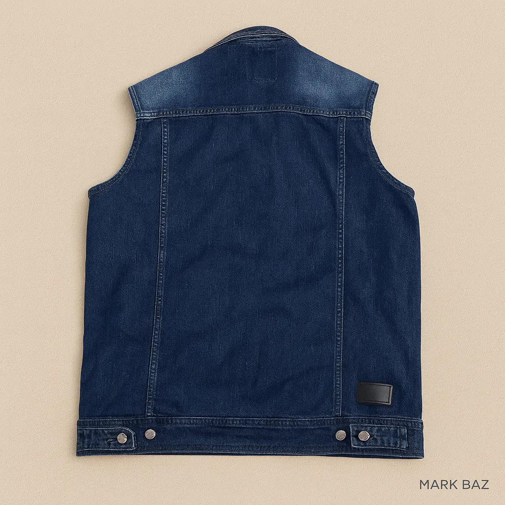 جلیقه جین زنانه و مردانه Splash DNM مدل بدون آستین ساخت پاکستان