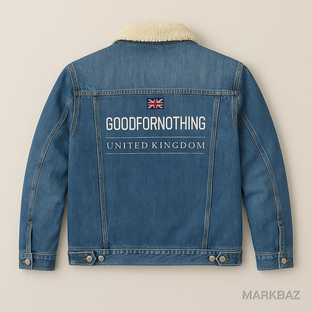کاپشن جین اورجینال مردانه و زنانه (یونیسکس) Good For Nothing با یقه خزدار و دکمه‌های فلزی حک لوگو