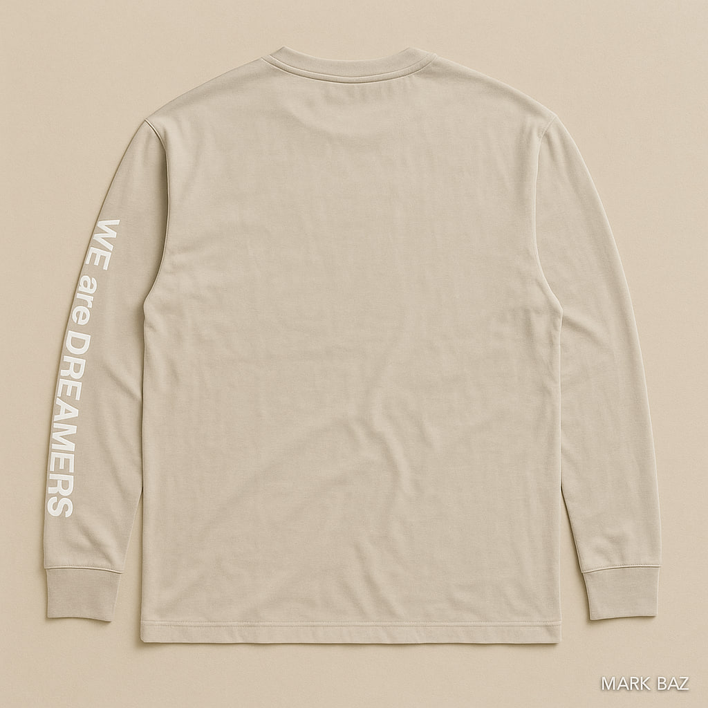 خرید بلوز اورجینال زارا ZARA MAN طرح WE ARE DREAMERS رنگ بژ – سایز XL