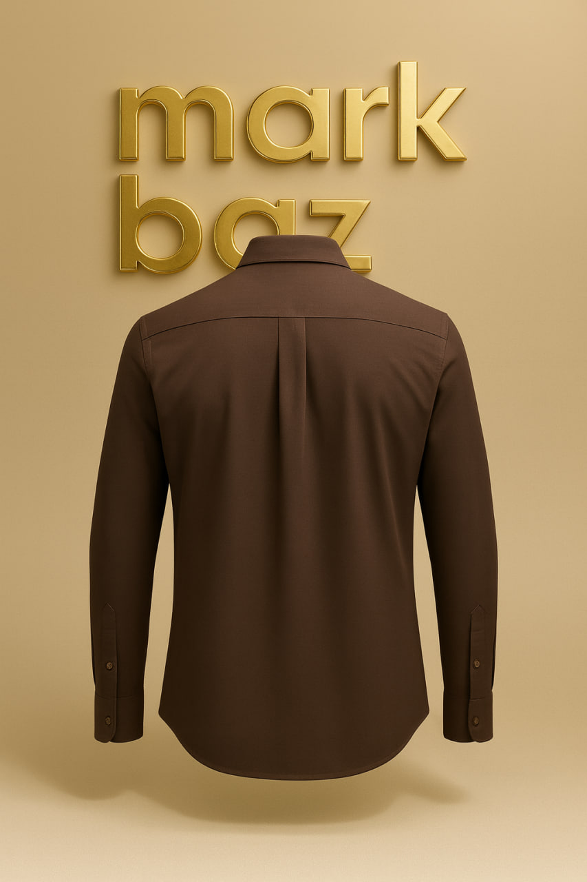 پیراهن کتان مردانه قهوه‌ای اورجینال برند آمریکایی | پارچه 100% کتان ضخیم و مقاوم | مناسب استایل روزانه و طبیعت‌گردی با ضمانت اصالت