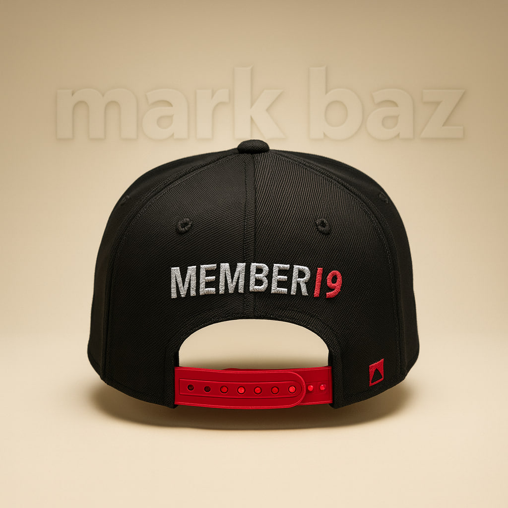 خرید کلاه اسنپ‌بک اورجینال ISC مشکی/قرمز (اسمال، بند قابل‌تنظیم)