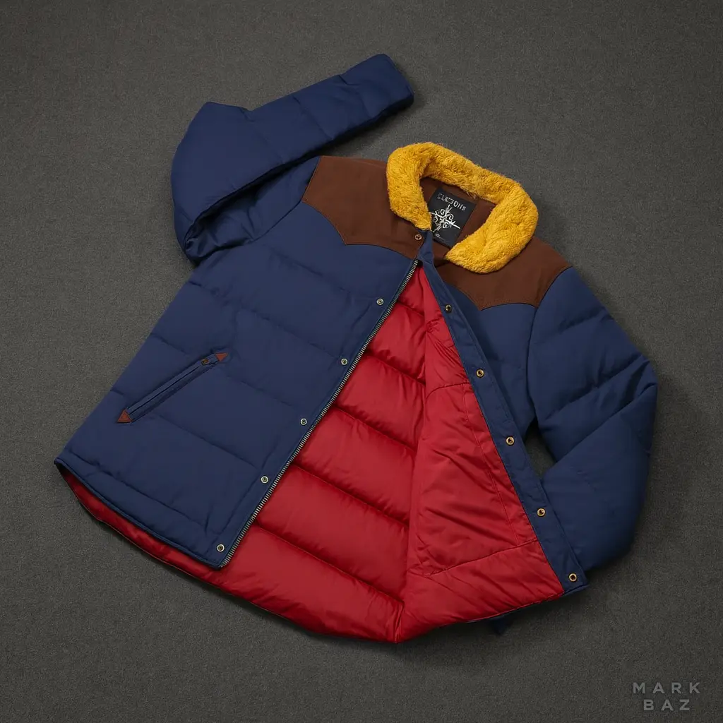 کاپشن پر مردانه Pull&Bear Heritage با یقه خزدار و طراحی وینتیج