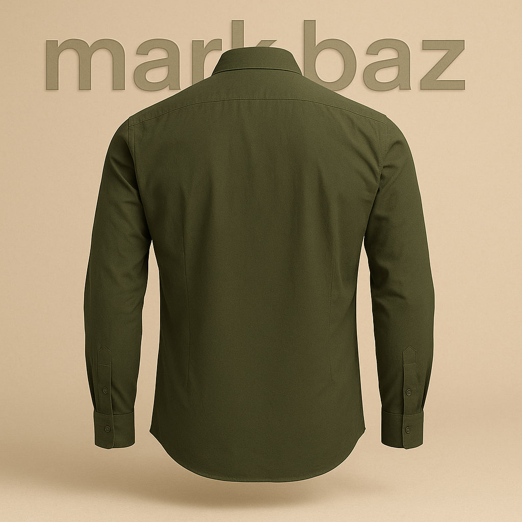 خرید پیراهن مردانه اورجینال Massimo Dutti سبز نخی سایز لارج | استوک مارک باز