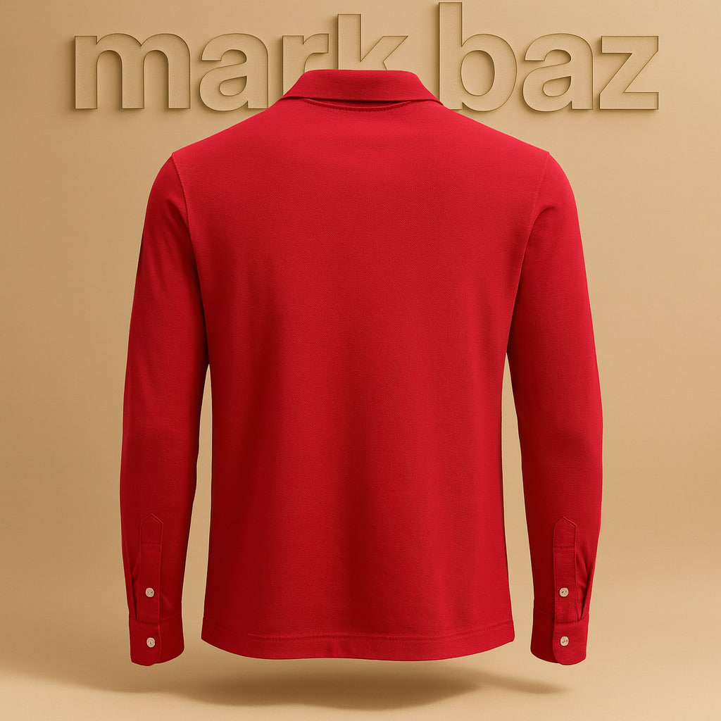 تیشرت آستین بلند مردانه اورجینال Francisco Pavón رنگ قرمز |100%نخی، در حد آکبند