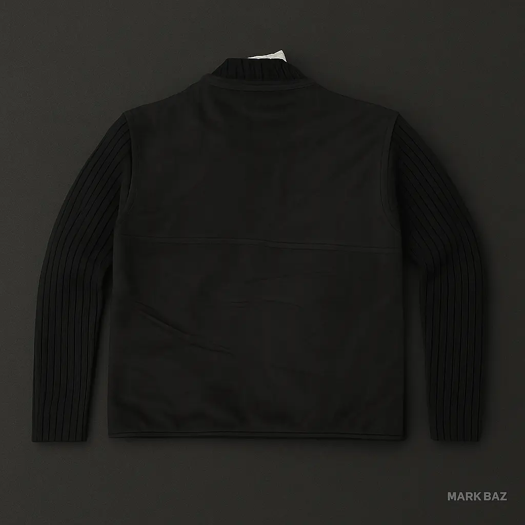 کت بوفالو مردانه و زنانه RIVALDI مشکی – یقه خزدار و آستین بافتنی