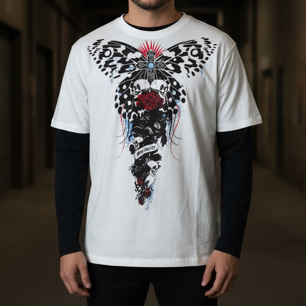 تی‌شرت آستین بلند لایه‌دار گاتیک XL | 100٪ پنبه | EASYSTREET