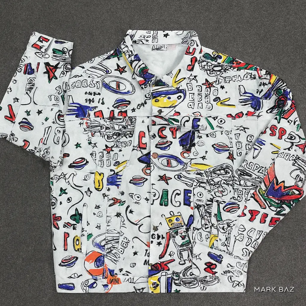 پیراهن مردانه طرح اسپیس برند SHEIN سایز دو ایکس لارج