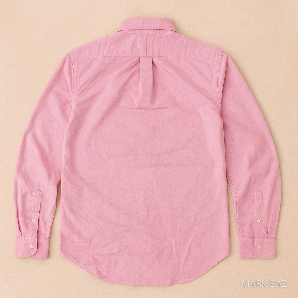 پیراهن صورتی کتان مردانه و زنانه Polo Ralph Lauren اورجینال (یونی‌سکس، سایز مدیوم)