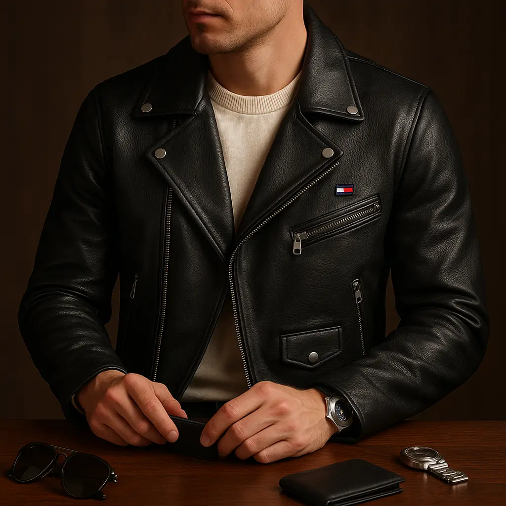 چرا کاپشن چرم مردانه همیشه مد است؟ راهنمای استایل، انتخاب و خرید مدل‌های اورجینال از مارک باز