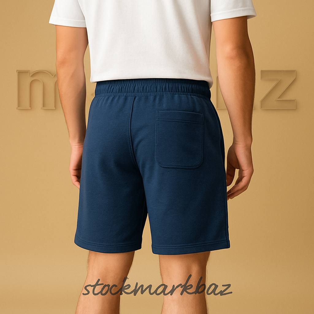 شلوارک پشمی اورجینال مردانه Avenue آمریکا | سایز لارج با کمر کشی و پارچه ترکیبی کتان