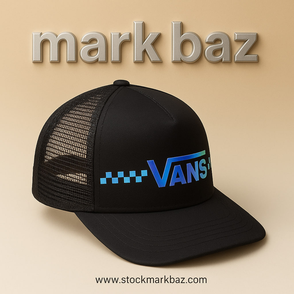 خرید کلاه اورجینال Vans مدل Trucker Hat مشکی با لوگوی هولوگرامی