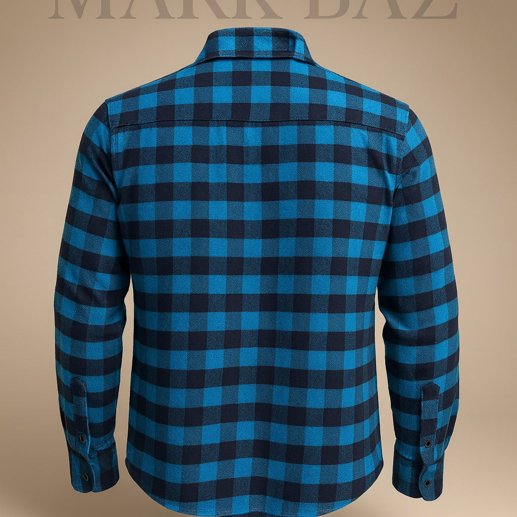 پیراهن پشمی چهارفصل  چهارخانه آبی مشکی CANYON CLUB اصل آمریکا – آکبند با ضمانت اورجینال اتییکت برندی