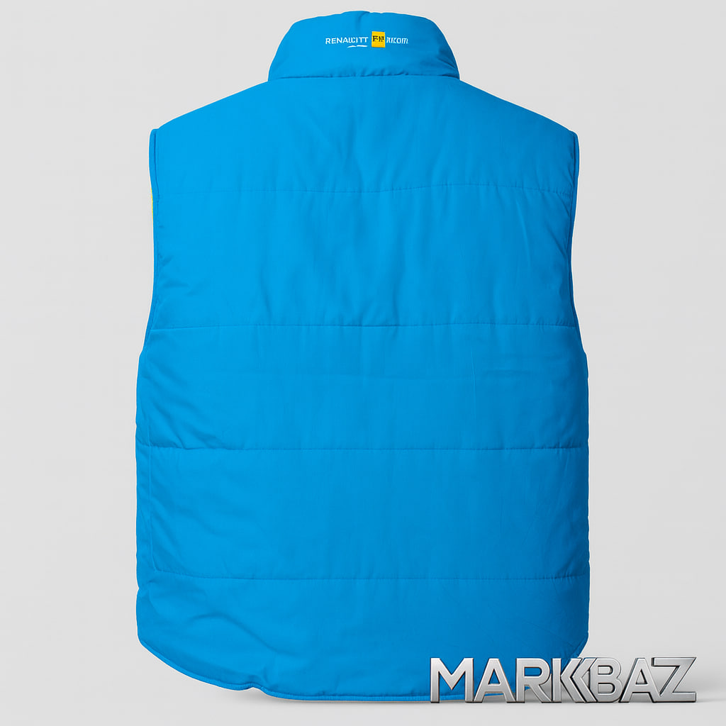 جلیقه پفکی اورجینال Renault F1 Team مردانه – رنگ آبی و زرد، سایز XL