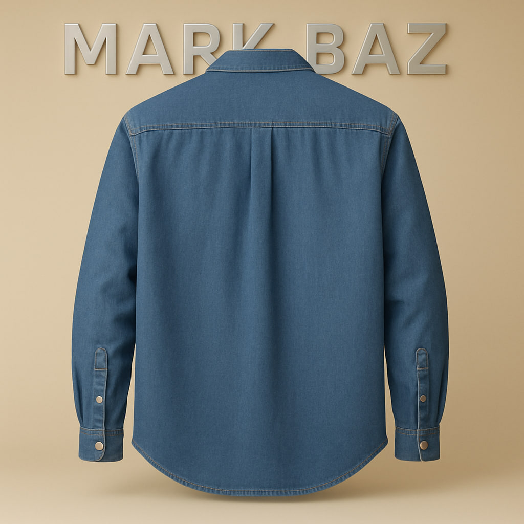 خرید پیراهن جین (لی) مردانه اورجینال سایز 2XL – برند آمریکایی با پارچه 100% کتان ضخیم، دو جیب روی سینه و دکمه‌های فشاری فلزی مقاوم