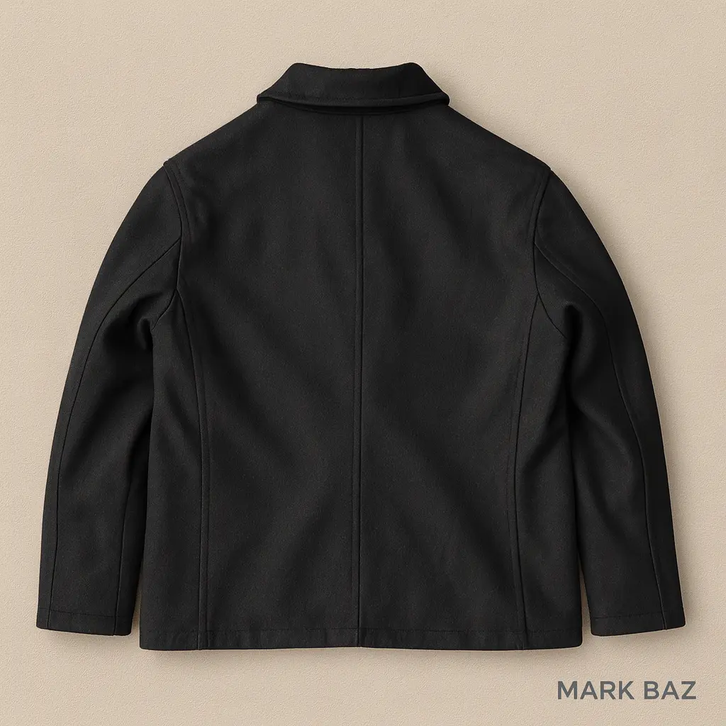 کاپشن پشمی مردانه M&S Autograph مدل کلاسیک مشکی | اورجینال گرید کرم