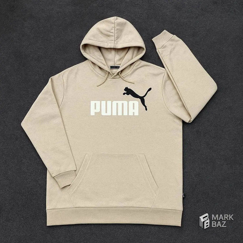 هودی بژ اورجینال پوما مردانه | Puma Beige Hoodie استوک مارک باز