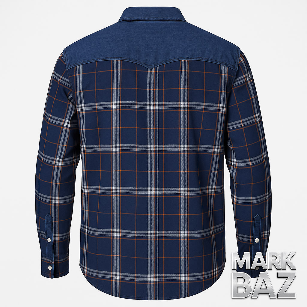 پیراهن چهارخانه مردانه مارک‌دار WindRiver | 100٪ کتان اورجینال